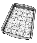 9"x13" pan cutting diagram