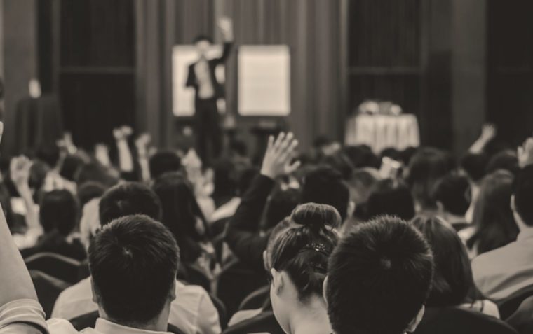 Black and White image of 1954 debating competition.