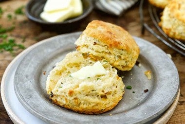 Caramelized Onion Sourdough Biscuits