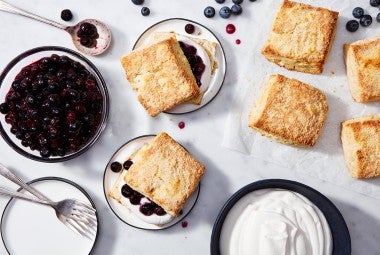 Blueberry Shortcakes with Lime and Ginger