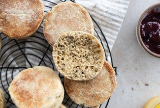 Honey Wheat English Muffins