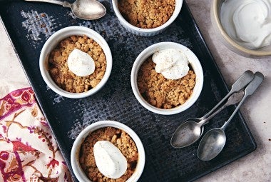 Individual Keto-Friendly Peach Crisp