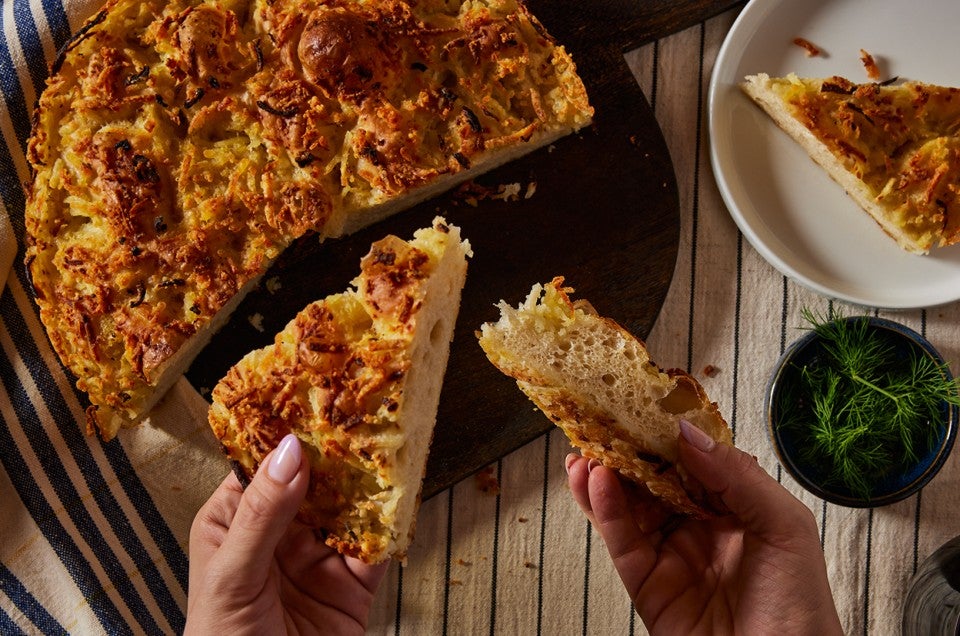 Latke Focaccia  - select to zoom