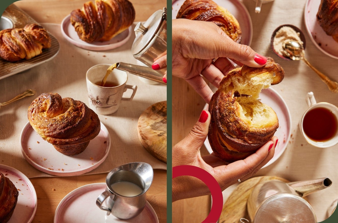 Faux-Laminated Maple Brioche Rolls