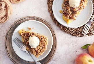 Peach Streusel Pie