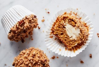 Gluten-Free Pumpkin and Cream Cheese Muffins