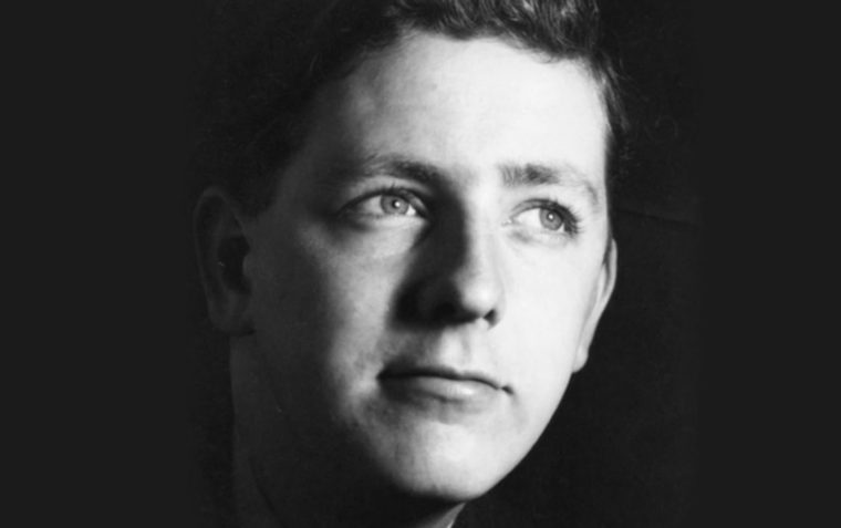 Dick Clement as a young man in black and white